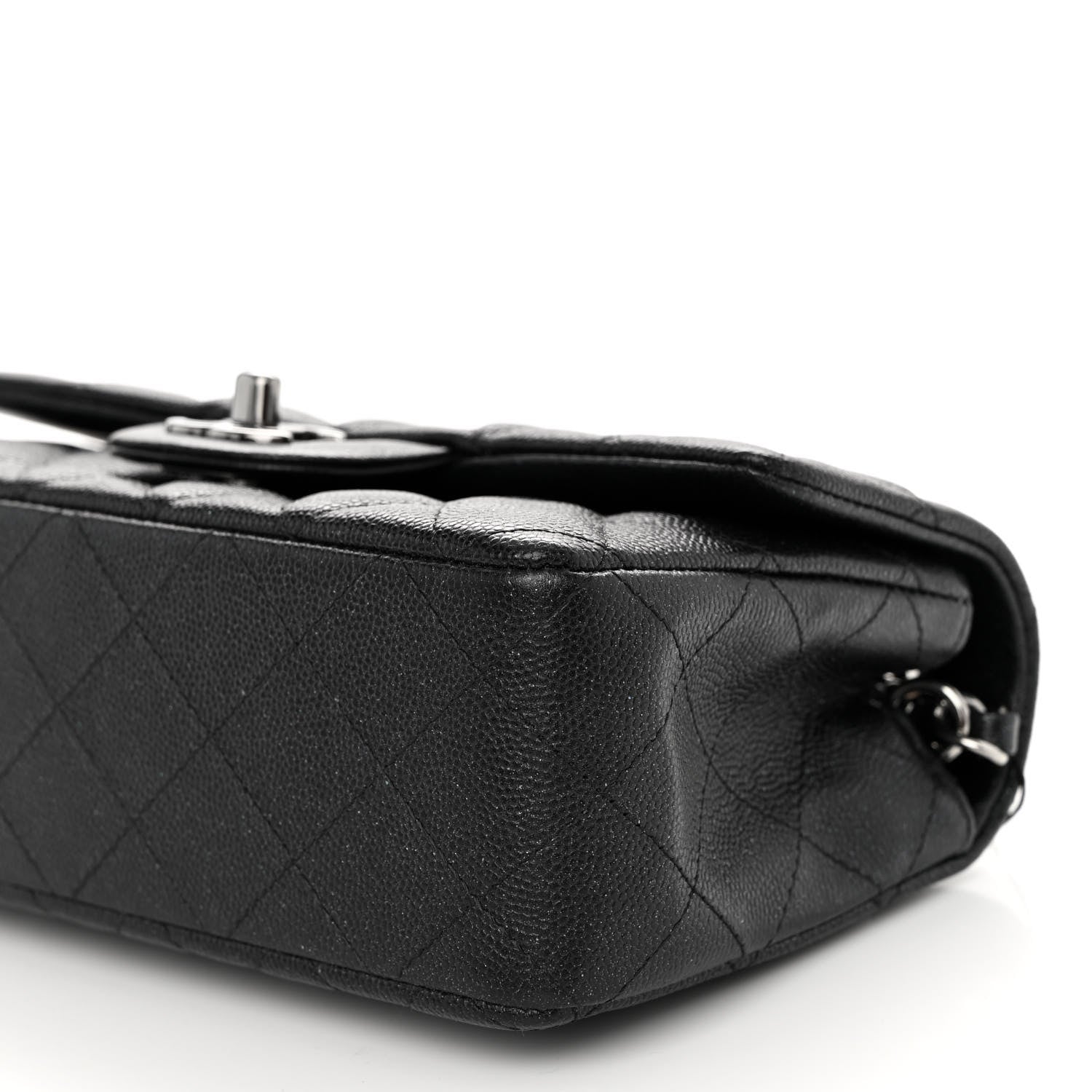 Chanel Iridescent Caviar Quilted Mini Rectangular Flap Black 10 of 10