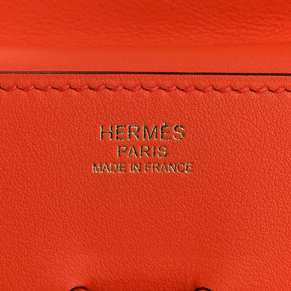 Hermes Evercolor Pliplat Clutch Orange Poppy 7 of 9