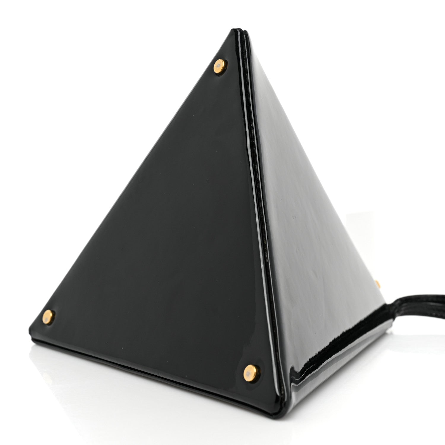 Saint Laurent Patent Pyramid Clutch Black 8 of 10