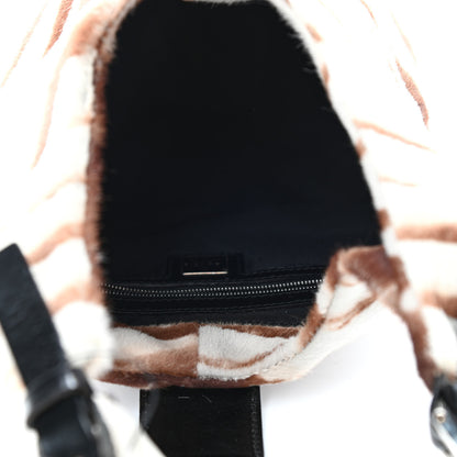 Fendi Calf Hair Zebra Print Shoulder Bag Brown 4 of 4