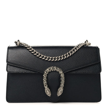 Gucci Pebbled Calfskin Small Dionysus Shoulder Bag Black 1 of 10