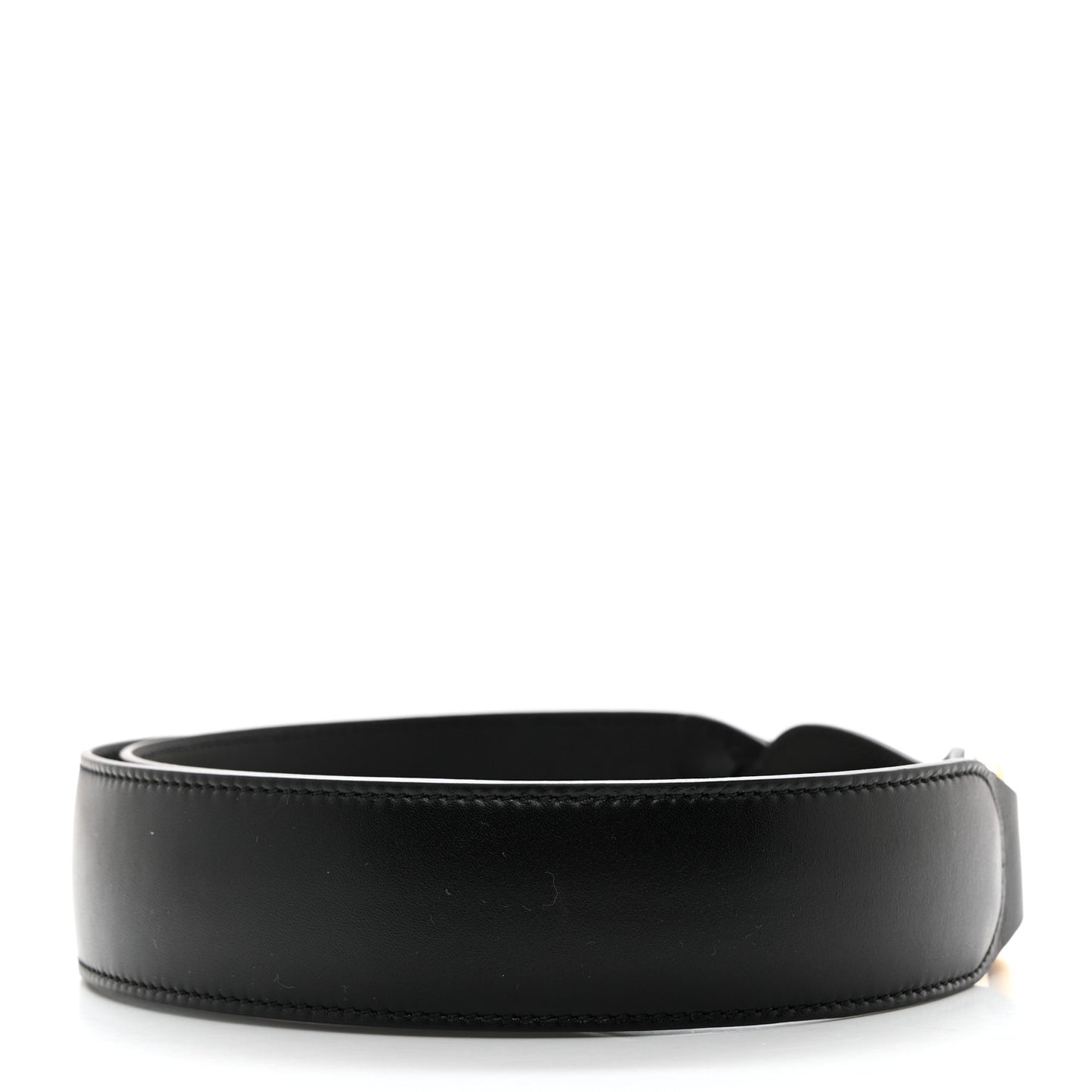 Efesto Leather Horsebit 25mm Belt 85 34 Black