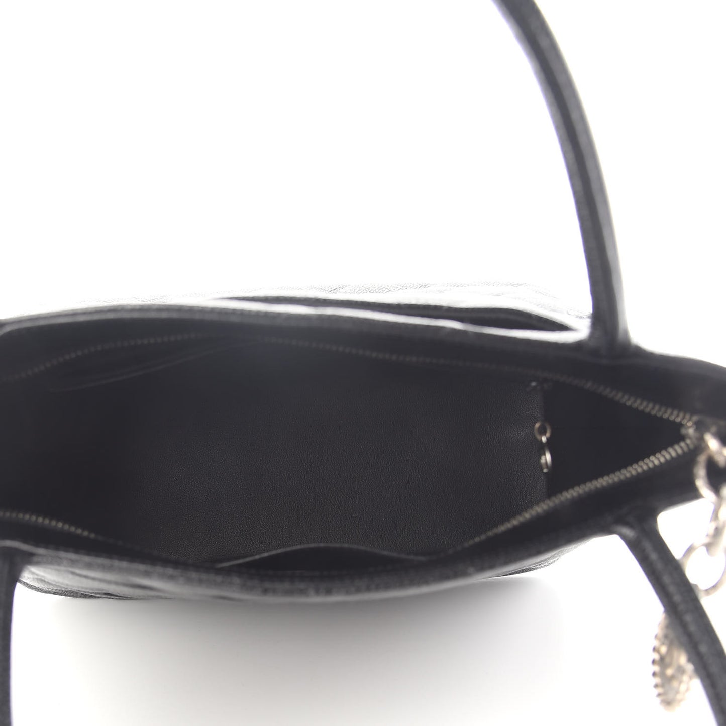 Caviar Quilted Medallion Tote Black
