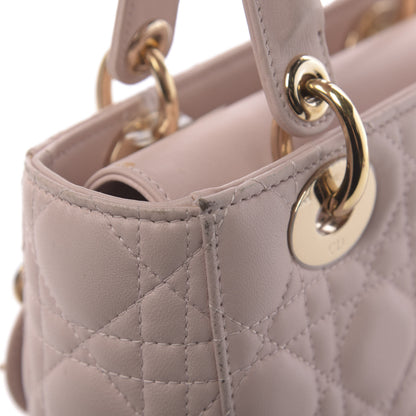 Christian Dior Lambskin Cannage Small Lucky Badges My Lady Dior Pink 9 of 19