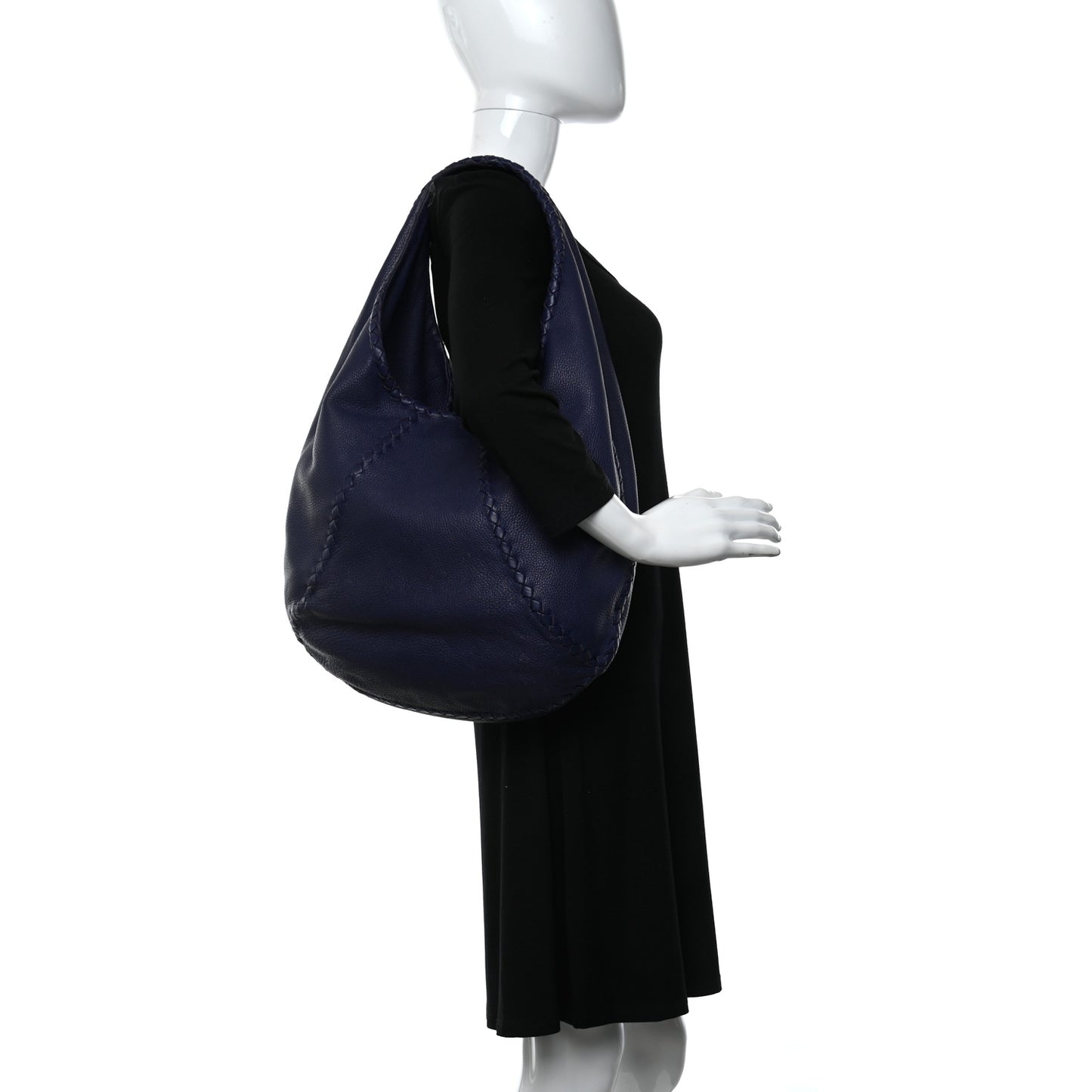 Cervo Deerskin Large Hobo Denim