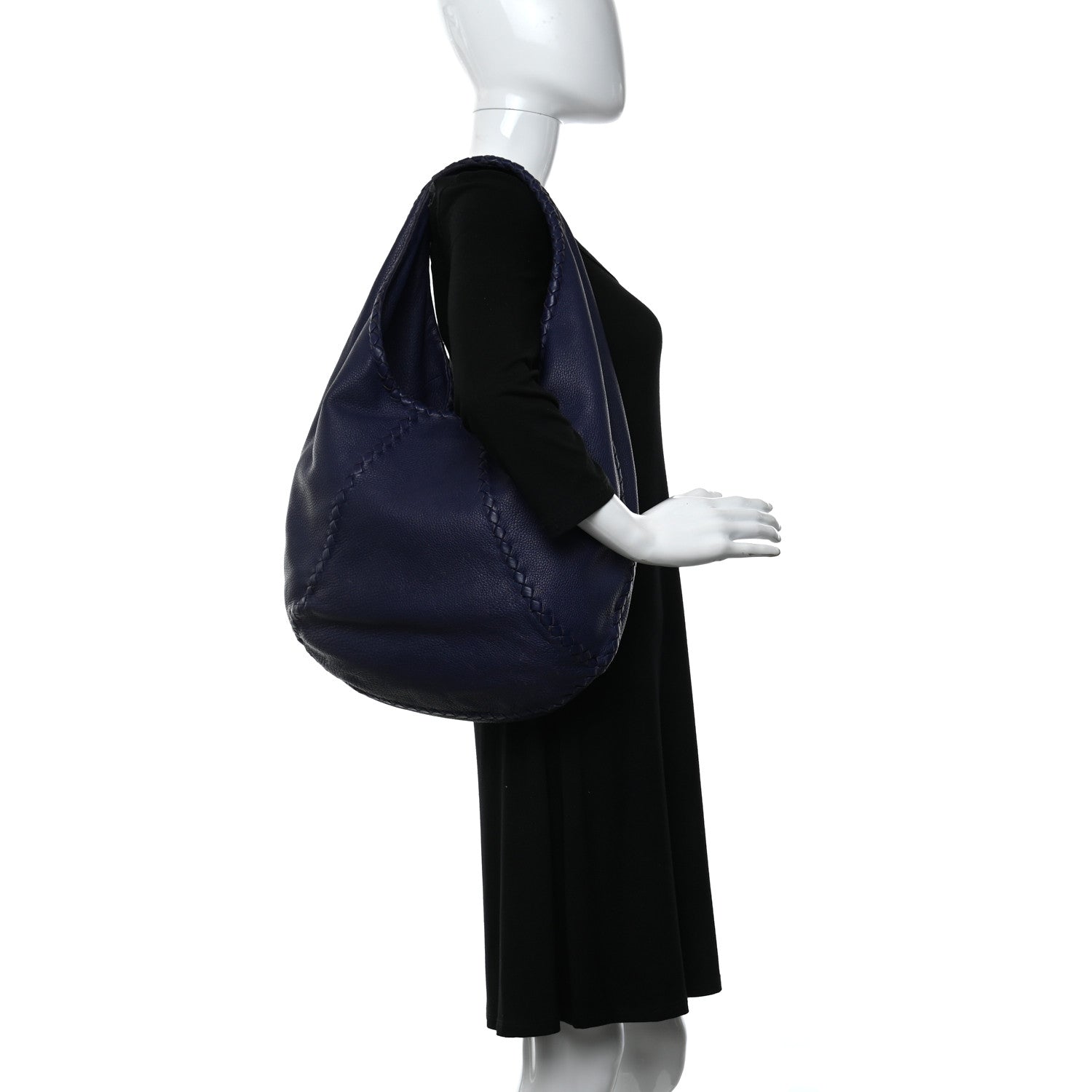 Bottega Veneta Cervo Deerskin Large Hobo Denim 3 of 16