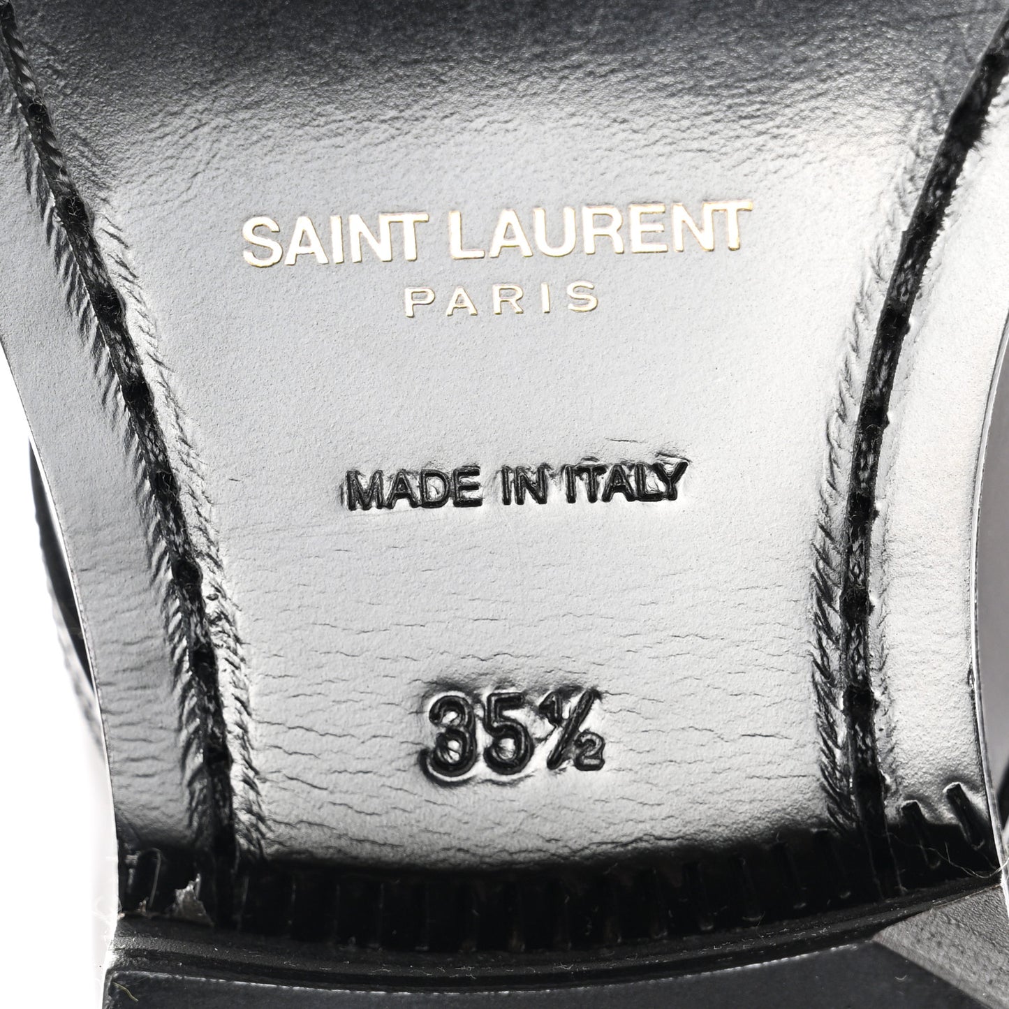 Patent Calfskin Montaigne 25 Uniform 35.5 Black