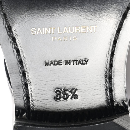 Saint Laurent Patent Calfskin Montaigne 25 Uniform 35.5 Black 6 of 9
