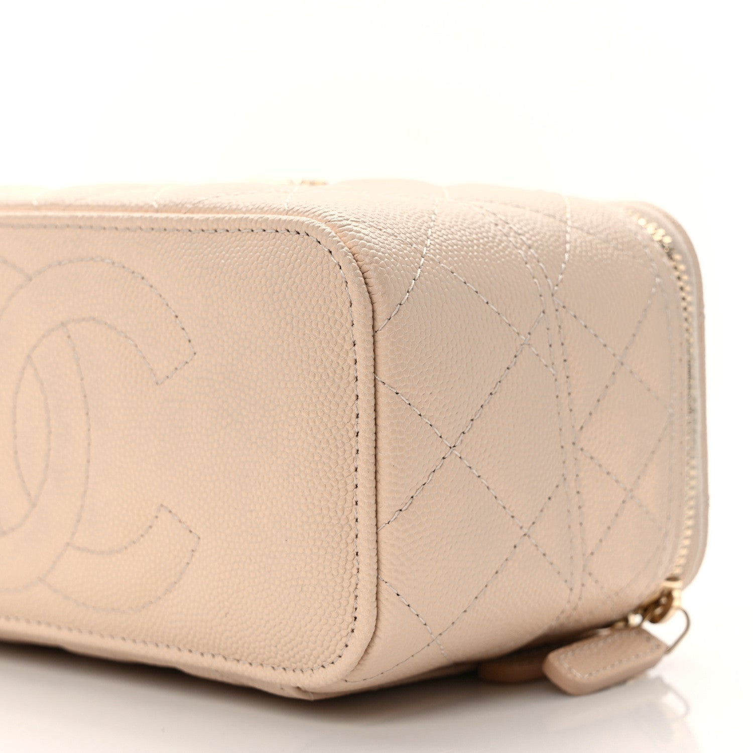 Chanel Caviar Quilted Trendy Handle Mini Vanity Light Beige 10 of 11