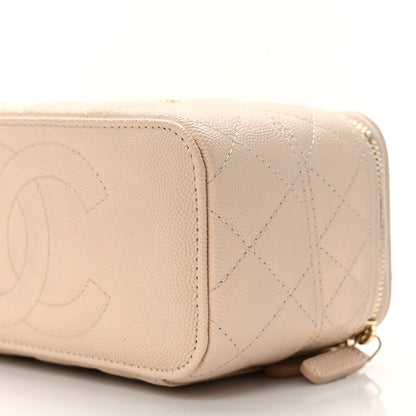 Chanel Caviar Quilted Trendy Handle Mini Vanity Light Beige 10 of 11