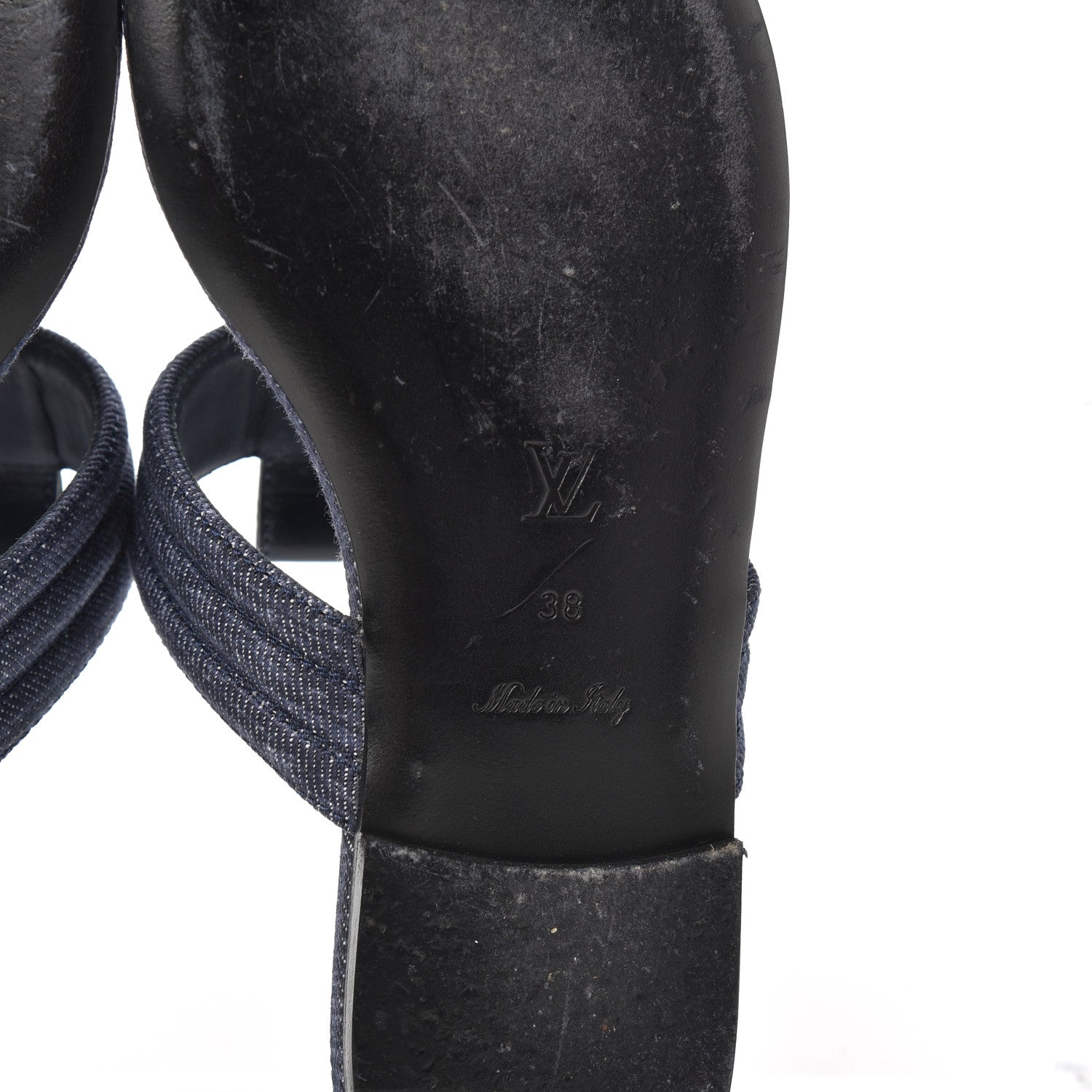 Louis Vuitton Denim Thong Sandals 38 Blue 7 of 16