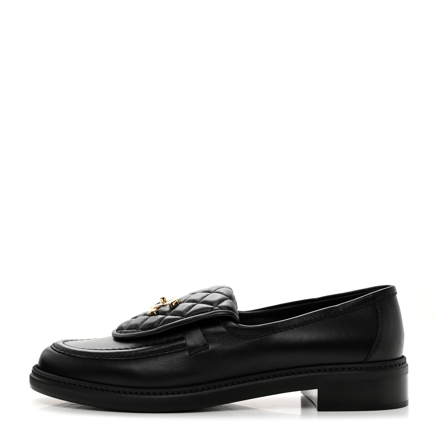 Chanel Lambskin Quilted CC Turnlock Loafers 41 Black 1 of 9