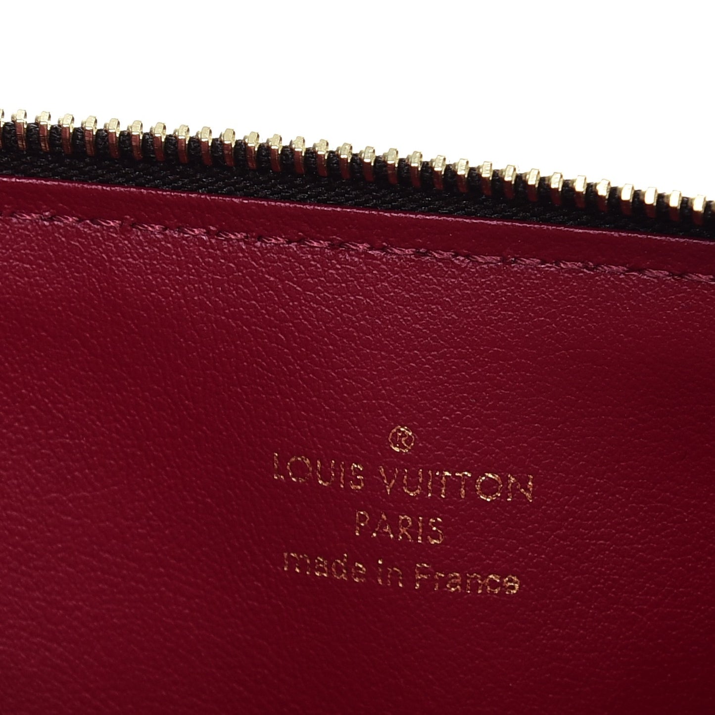 Monogram Felicie Chain Wallet Zippered Insert Fuchsia