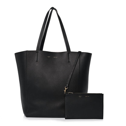 Celine Grained Calfskin Medium Horizontal Cabas Phantom Black 1 of 19