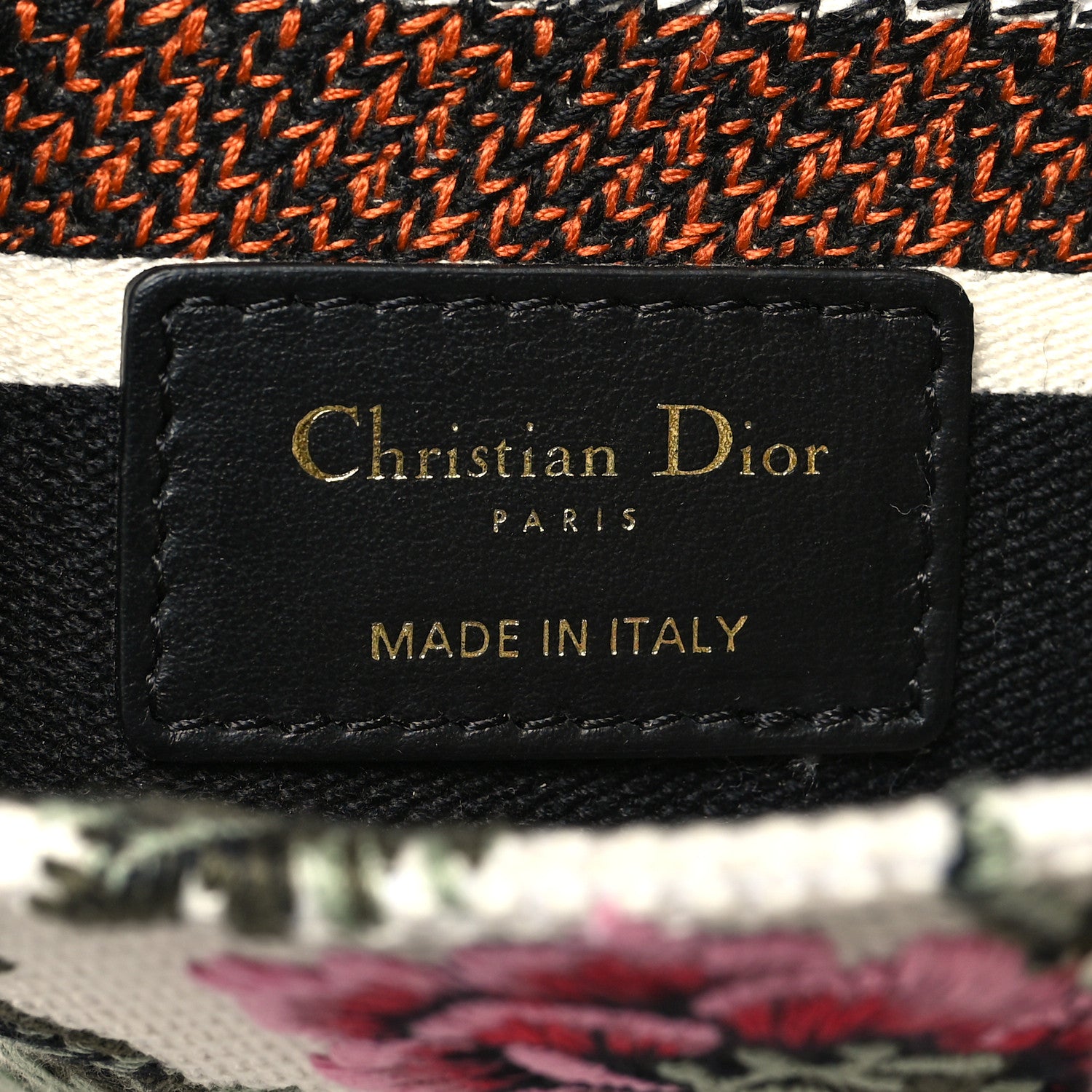 Christian Dior Canvas Petites Fleurs Embroidered Medium Lady D-Lite White Multicolor 6 of 11