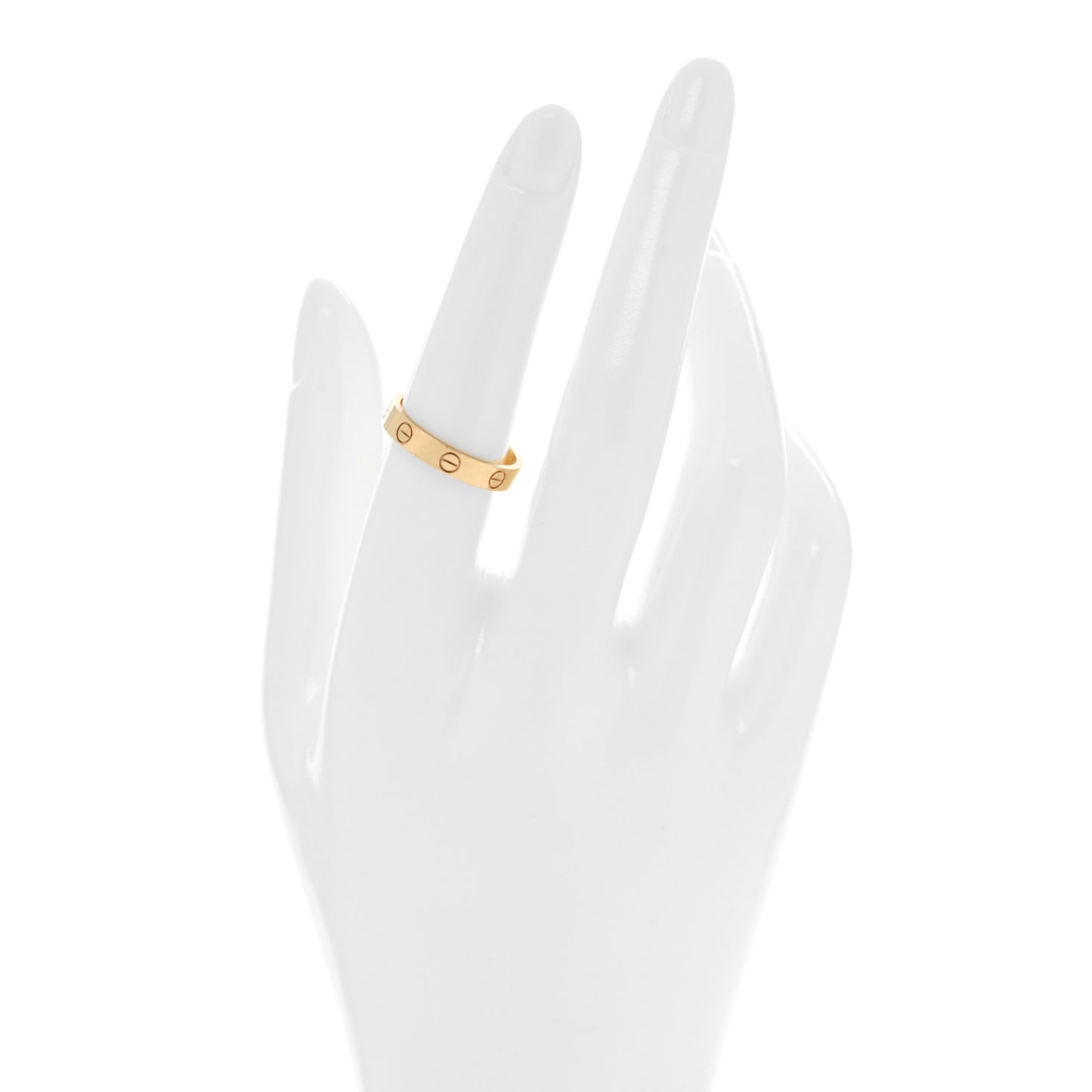 18K Yellow Gold 3.5mm LOVE Wedding Band Ring 55 7.25