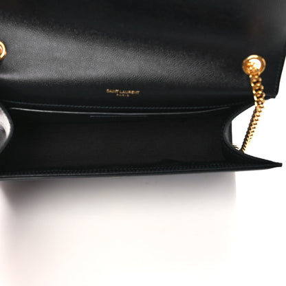 Saint Laurent Grain De Poudre Medium Classic Monogram Kate Satchel Black 5 of 9