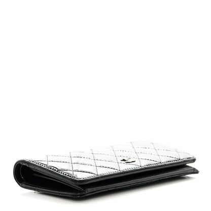 Chanel Patent Calfskin Quilted Yen Wallet Black 4 of 11