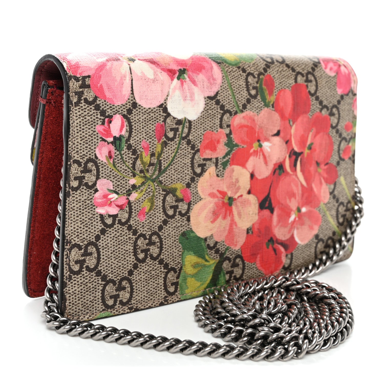 Gucci GG Supreme Monogram Blooms Super Mini Dionysus Shoulder Bag Beige Multicolor Dry Rose 3 of 9