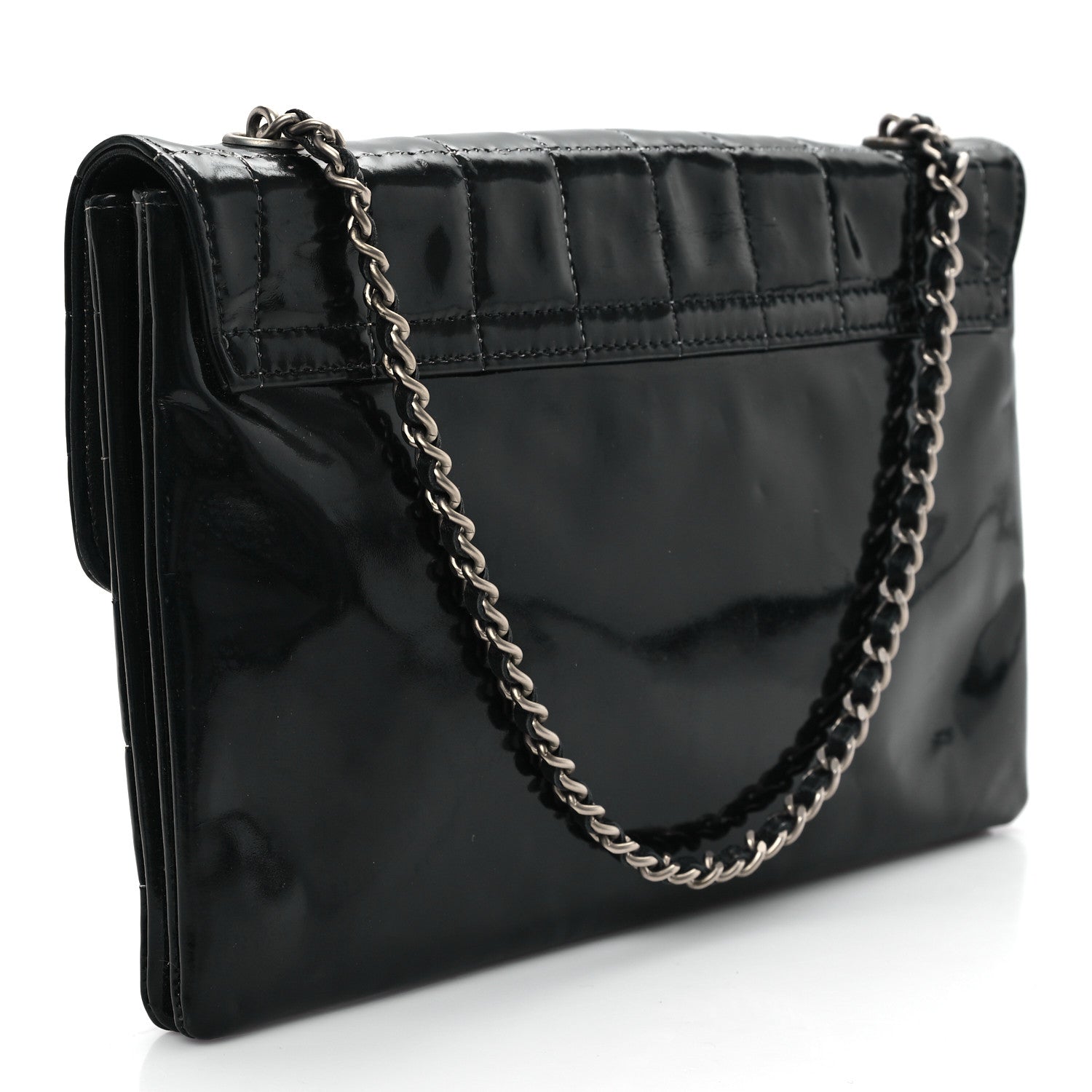 Chanel Patent Chocolate Bar Reissue Single Flap Black 3 of 13