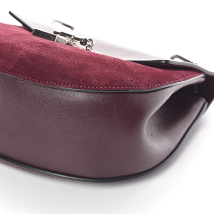 Chloe Suede Smooth Calfskin Drew Shoulder Bag Dark Purple 9 of 9