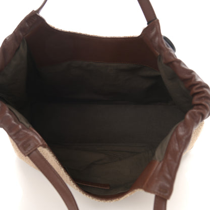 Saint Laurent Canvas Belle de Jour Cabas Tote Brown 4 of 10