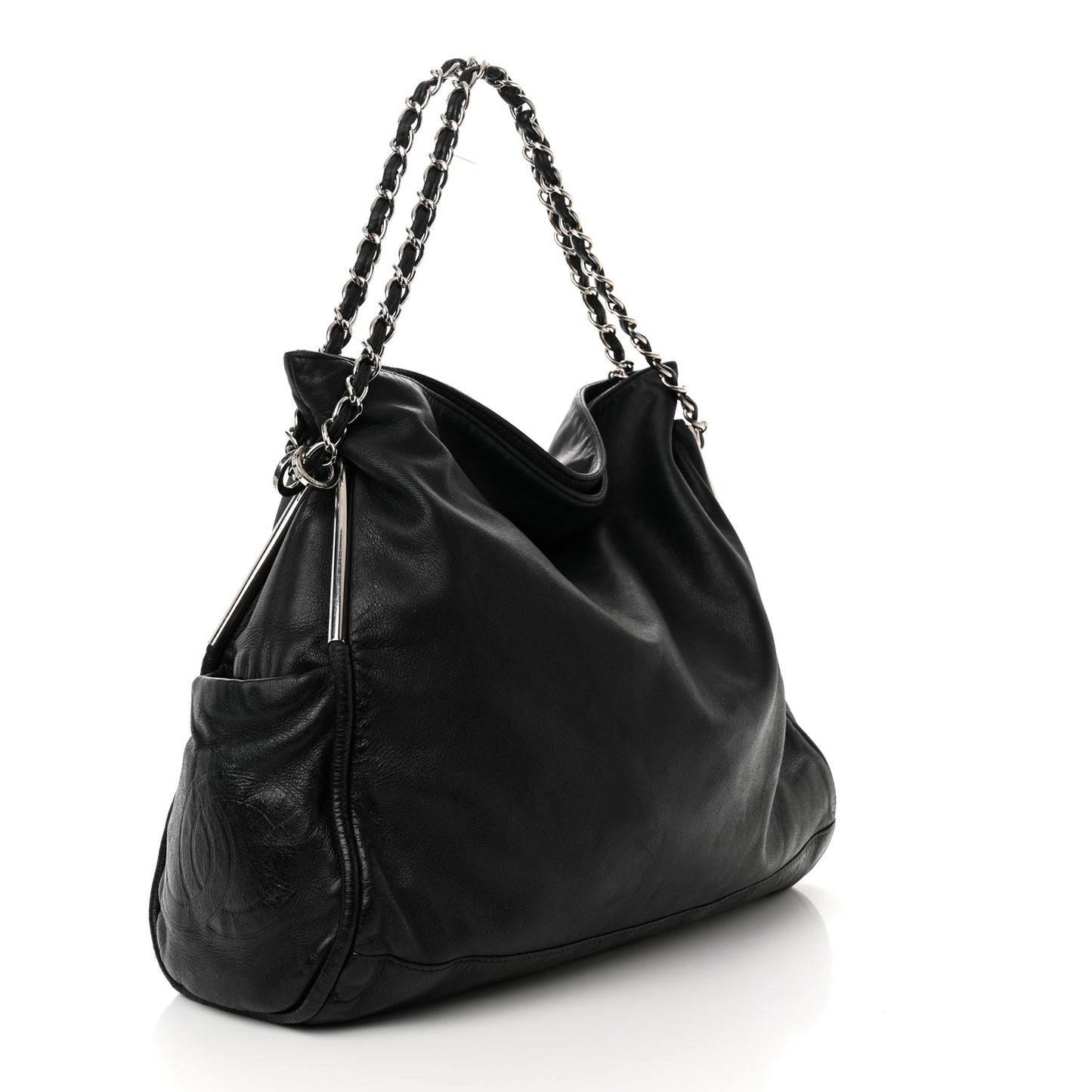 Lambskin Large Ultimate Soft Tote Black