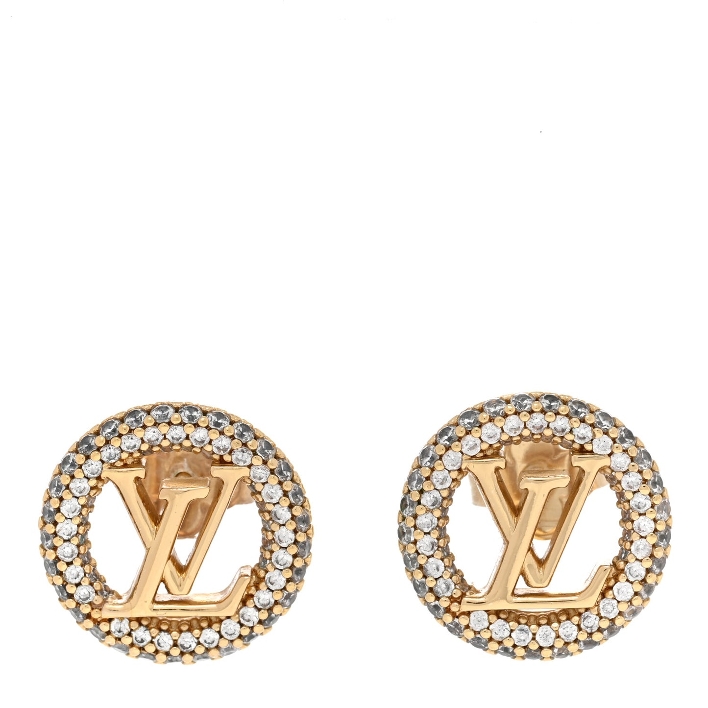 Metal Crystal Louise By Night Earrings Gold