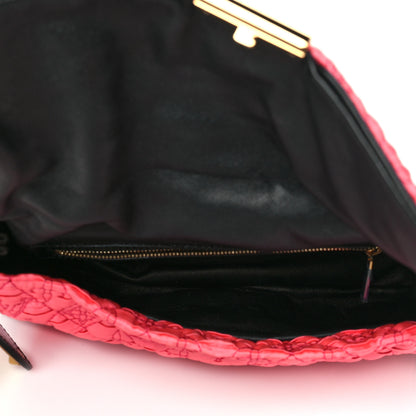 Louis Vuitton Satin Quilted Monogram Coquette Pochette Bunny Pink 5 of 9