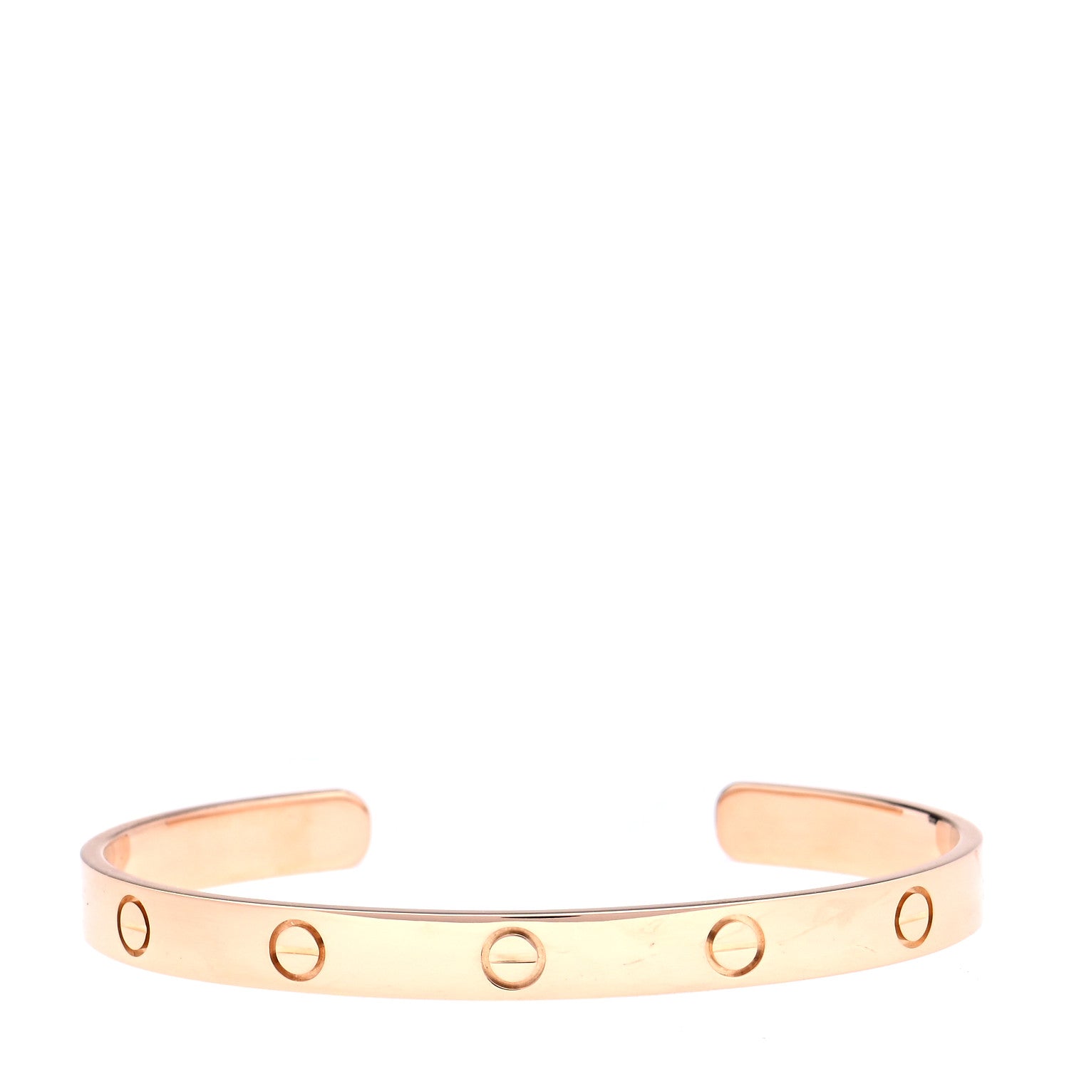 Cartier 18K Pink Gold LOVE Cuff Bracelet 19 1 of 5
