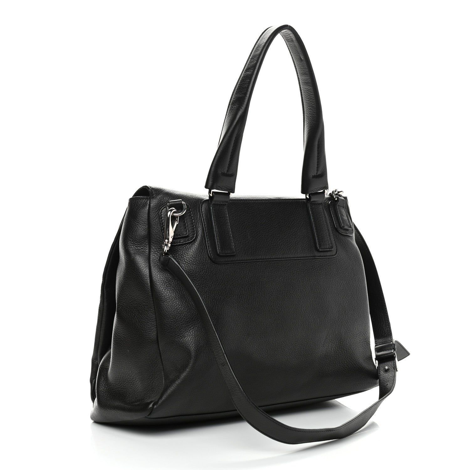 Givenchy Waxy Grained Calfskin Medium Pandora Pure Flap Bag Black 3 of 9