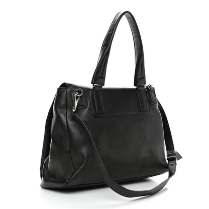 Givenchy Waxy Grained Calfskin Medium Pandora Pure Flap Bag Black 3 of 9