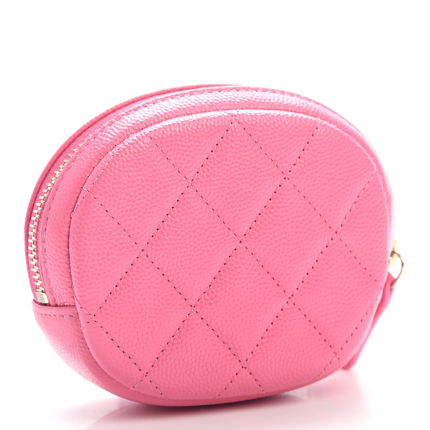 Chanel Caviar Quilted Zip Around Classic Coin Purse Pink 2 of 4