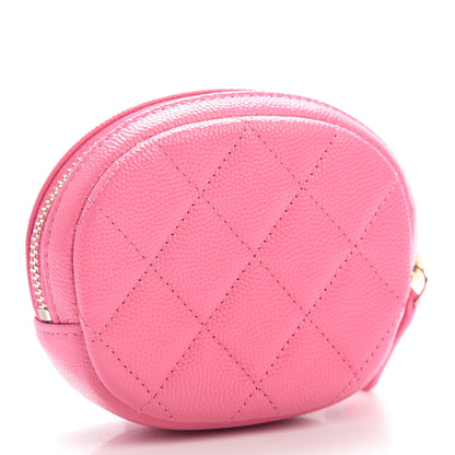 Chanel Caviar Quilted Zip Around Classic Coin Purse Pink 2 of 4