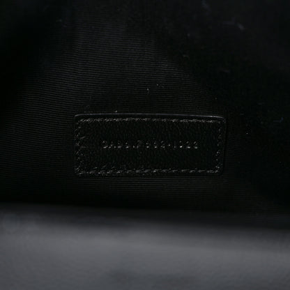 Saint Laurent Grain De Poudre Matelasse Chevron Monogram Envelope Clutch Black 7 of 8