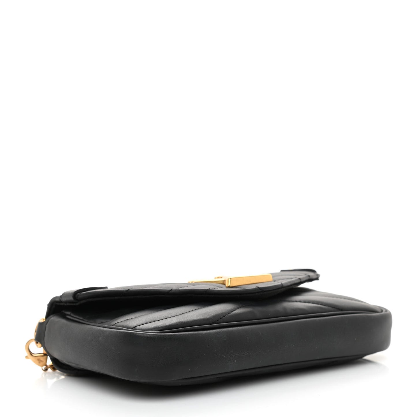 Calfskin New Wave Chain Pochette Black