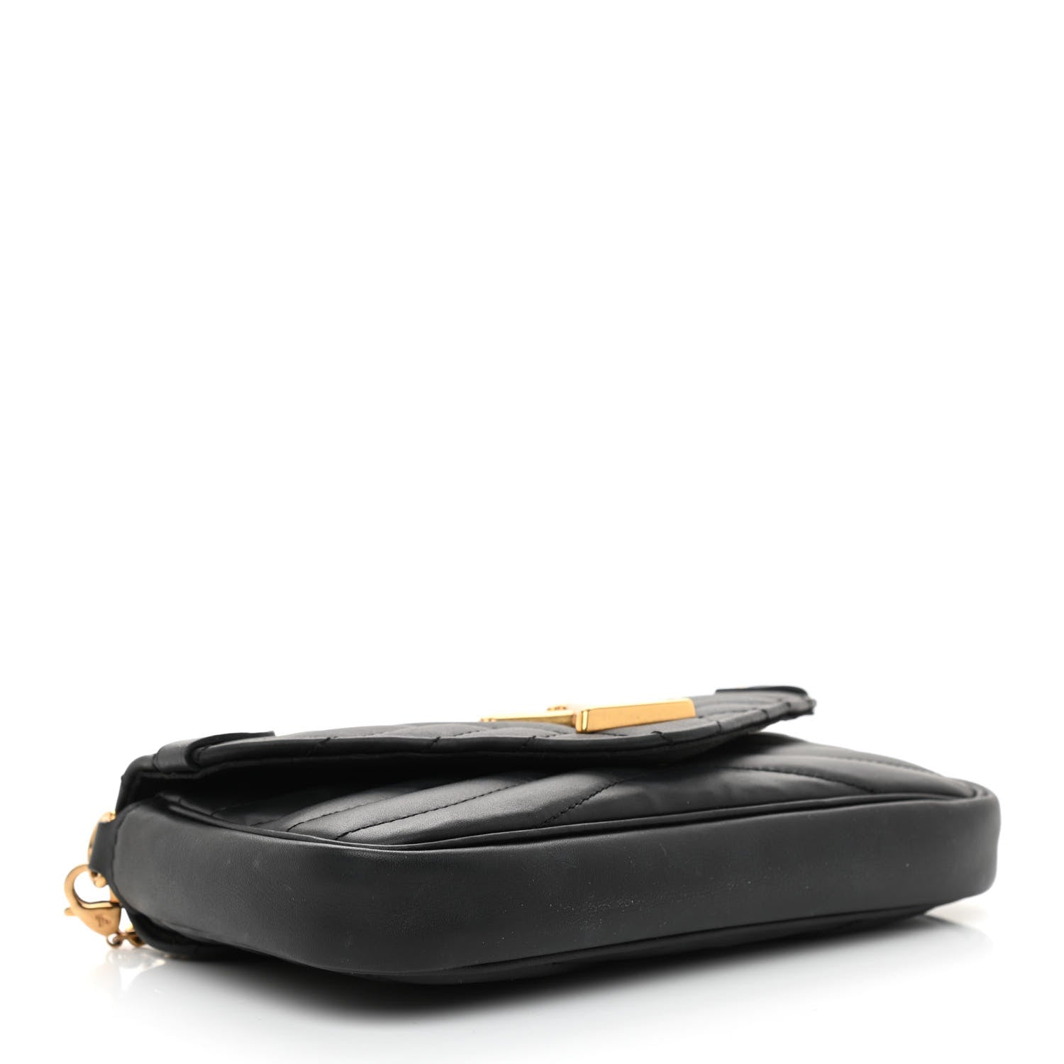 Louis Vuitton Calfskin New Wave Chain Pochette Black 4 of 8