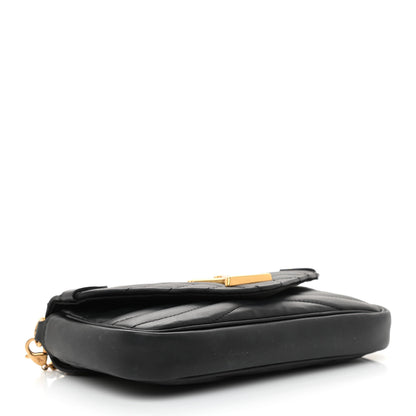 Louis Vuitton Calfskin New Wave Chain Pochette Black 4 of 8