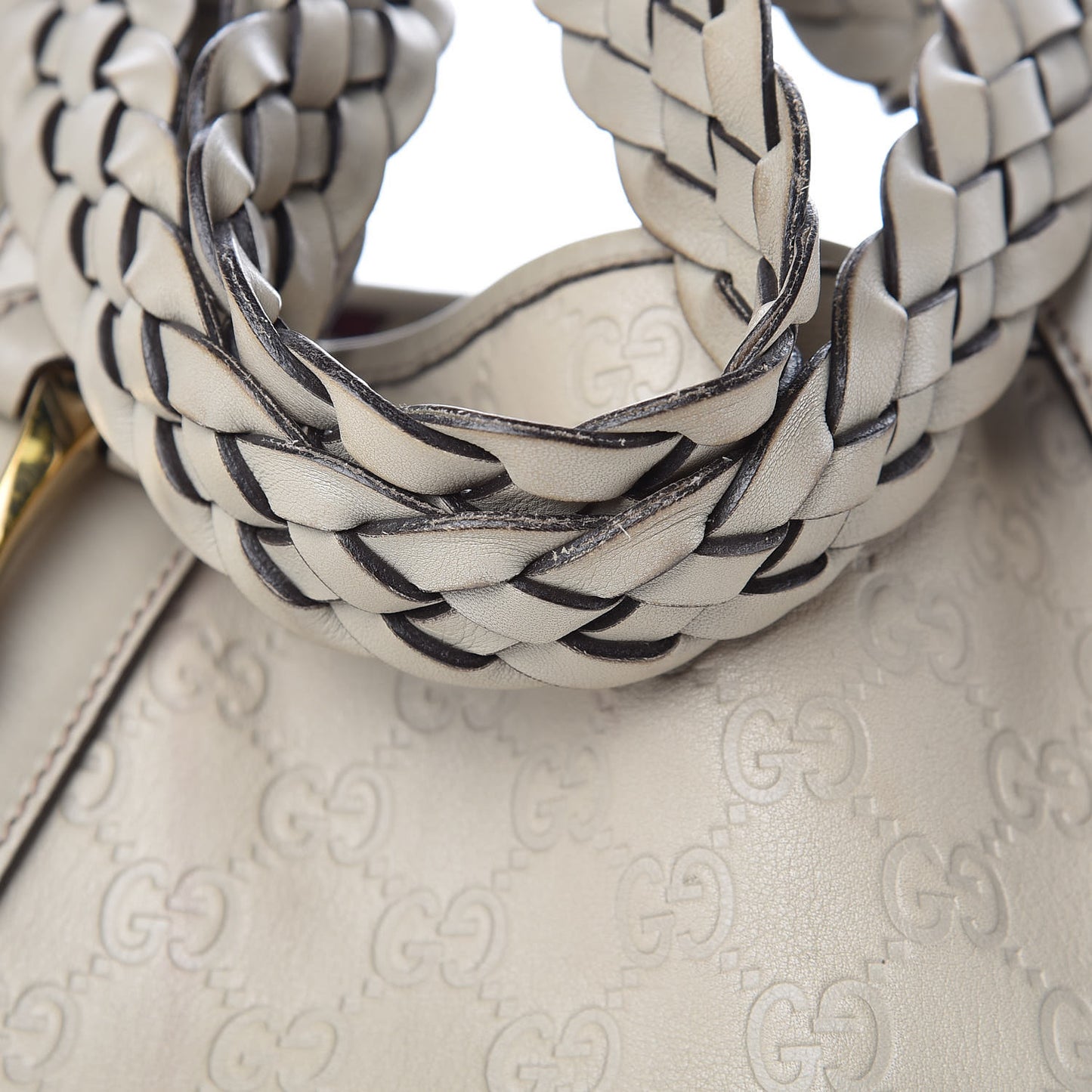 Guccissima Small Pelham Shoulder Bag Off White