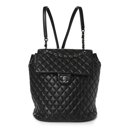 Chanel Lambskin Quilted Large Urban Spirit Backpack Black 1 of 9
