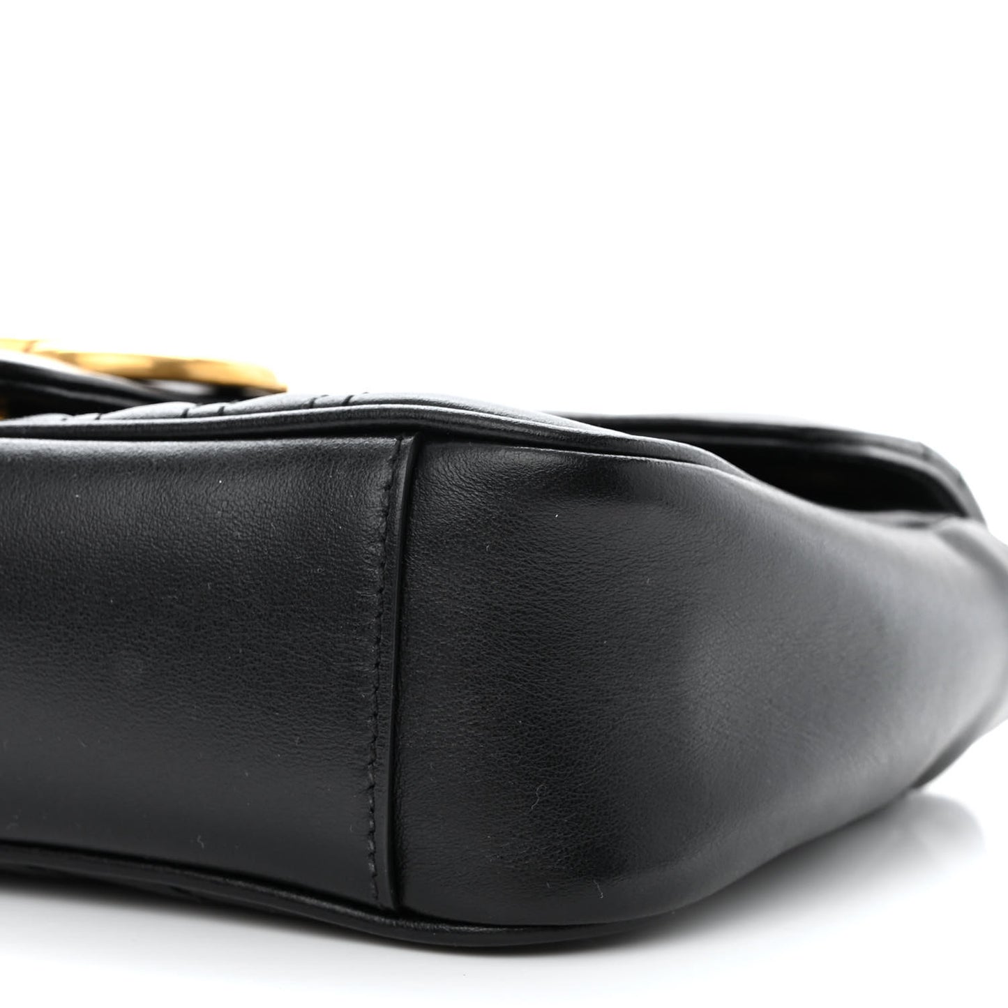 Calfskin Matelasse Small GG Marmont Shoulder Bag Black