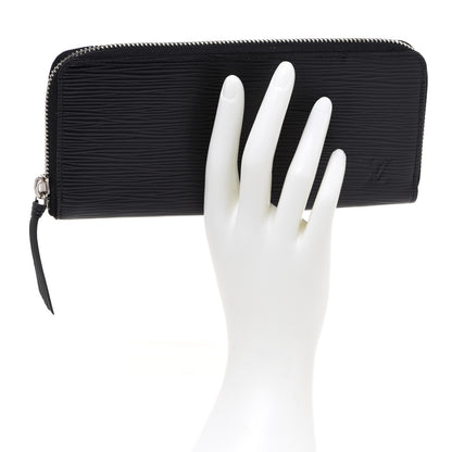 Louis Vuitton Epi Clemence Wallet Black 2 of 8