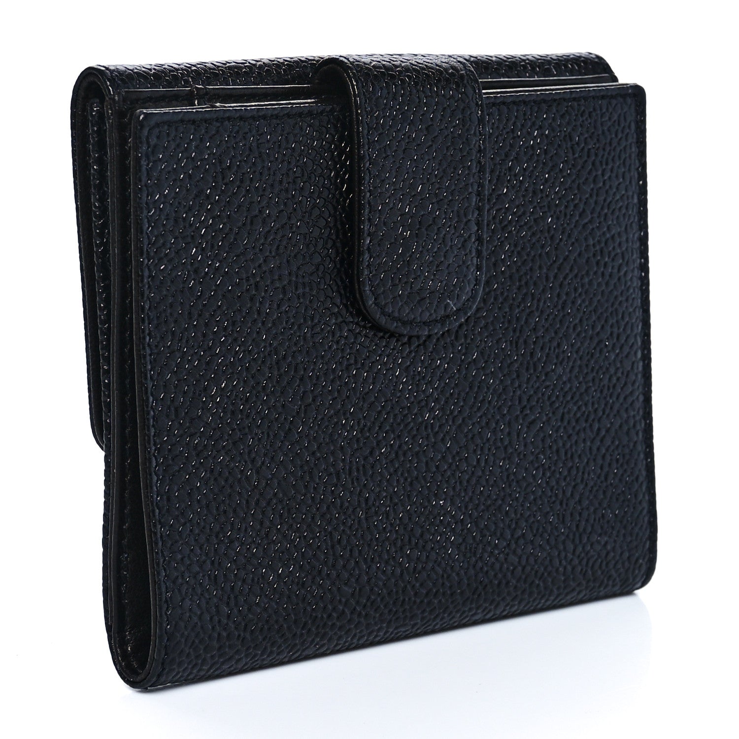 Chanel Caviar Timeless CC Compact French Wallet Black 3 of 9
