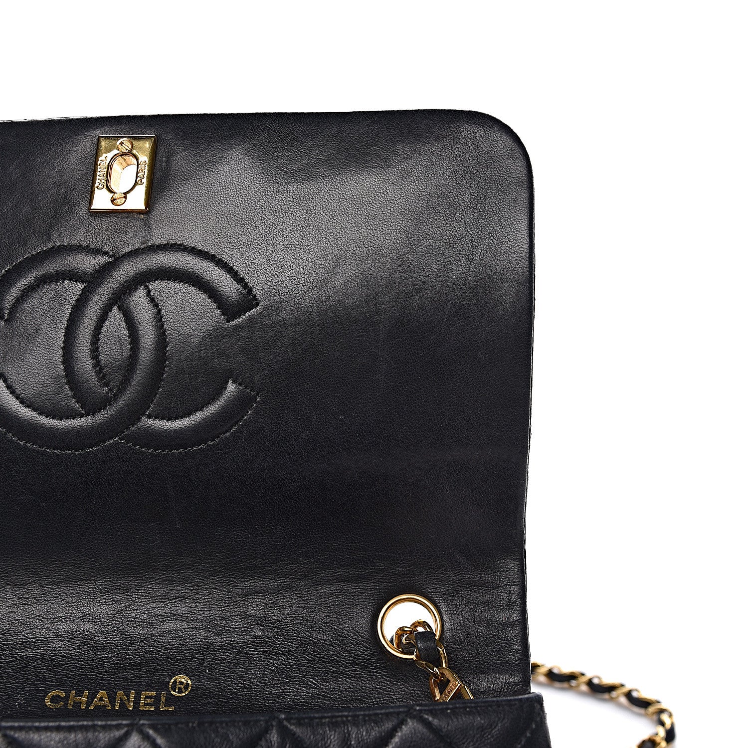 Chanel Lambskin Quilted Small Single Flap Black 9 of 25