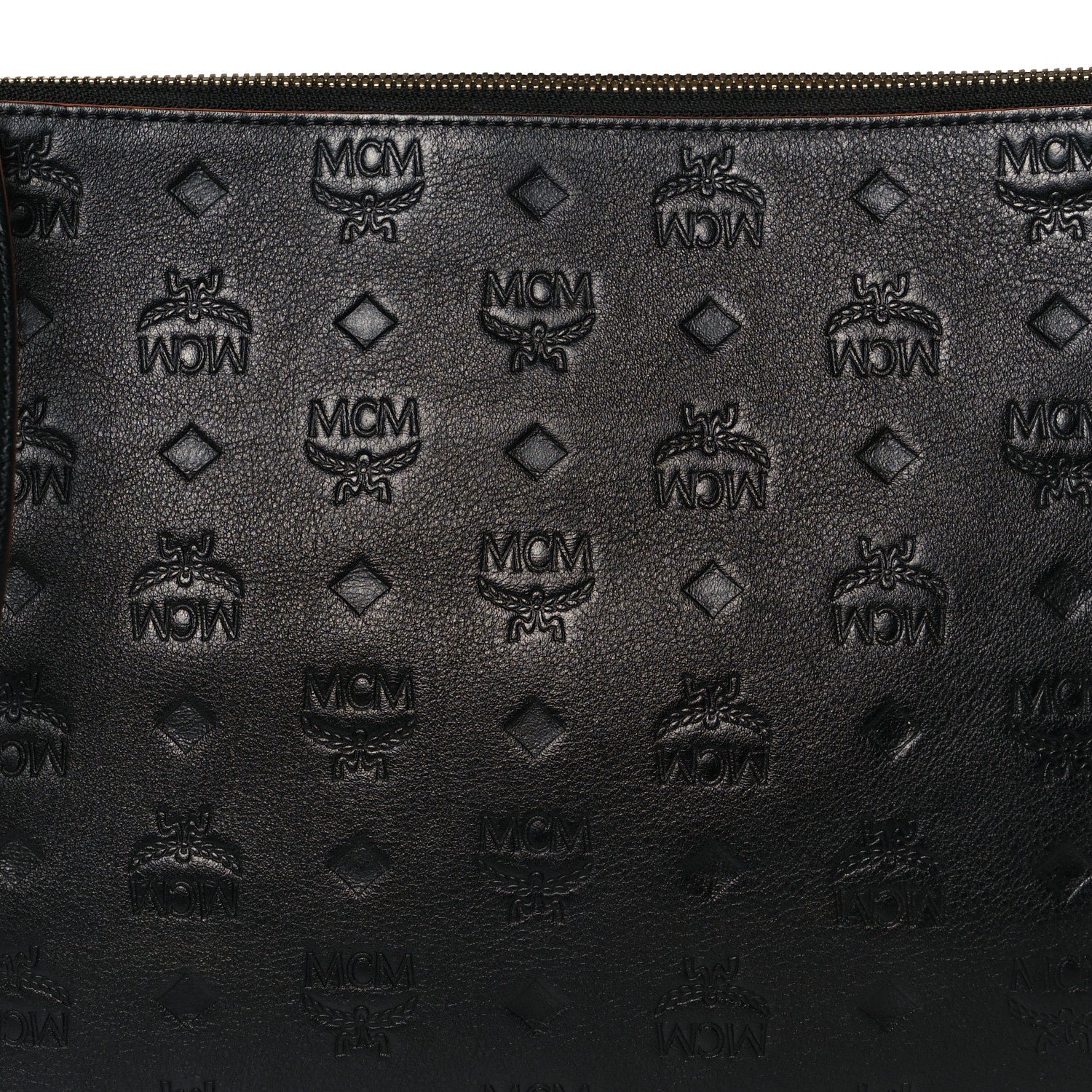 MCM Calfskin Ottomar Monogram Medium Crossbody Pouch Black 8 of 11