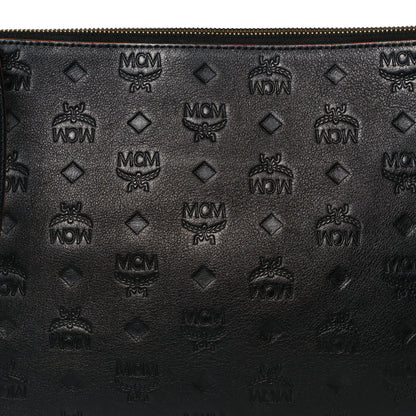 MCM Calfskin Ottomar Monogram Medium Crossbody Pouch Black 8 of 11