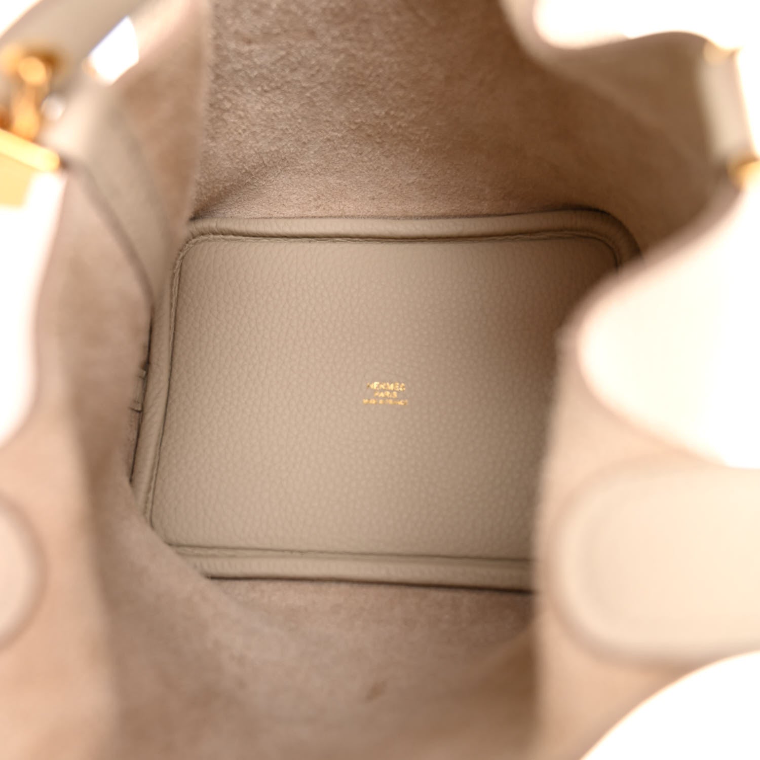 Hermes Taurillon Clemence Picotin Lock 18 PM Beton 5 of 11