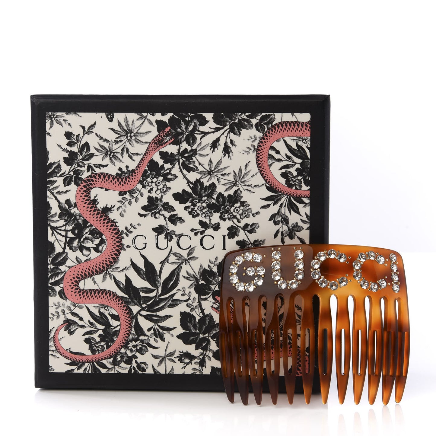 Resin Crystal Hair Comb Tortoiseshell