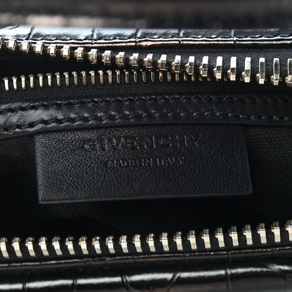 Givenchy Calfskin Crocodile Embossed Small Antigona Black 6 of 9