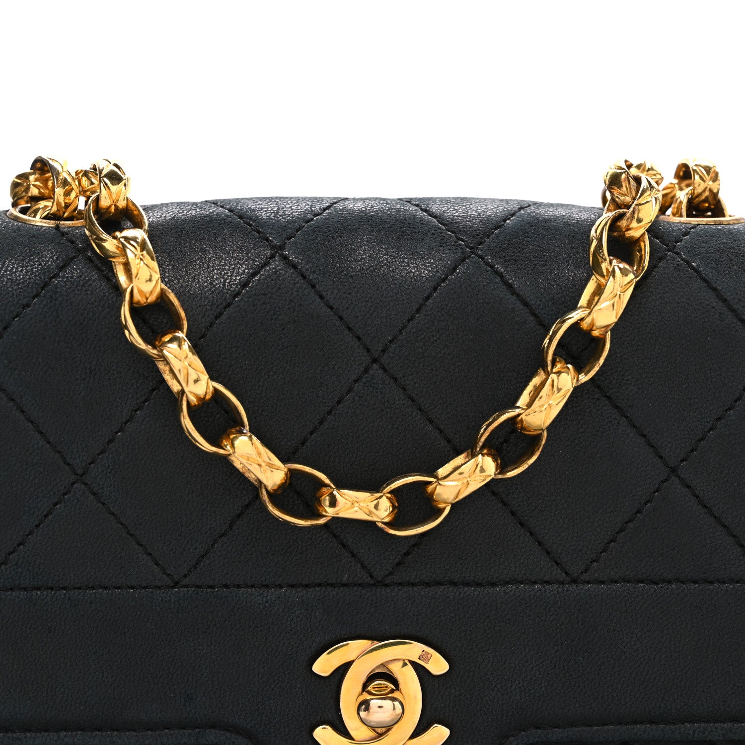 Chanel Lambskin Quilted Mini Bijoux Diana Flap Black 9 of 12